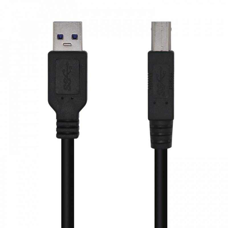 AISENS A105-0444 USB cable 2 m USB 3.2 Gen 1 (3.1 Gen 1) USB A USB B Black
