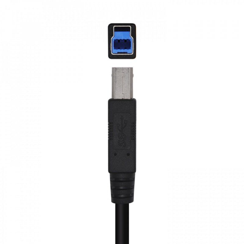 AISENS A105-0444 câble USB 2 m USB 3.2 Gen 1 (3.1 Gen 1) USB A USB B Noir