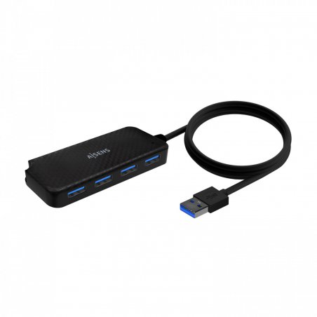 AISENS A106-0714 interface hub USB 3.2 Gen 1 (3.1 Gen 1) Type-A 5000 Mbit/s Black