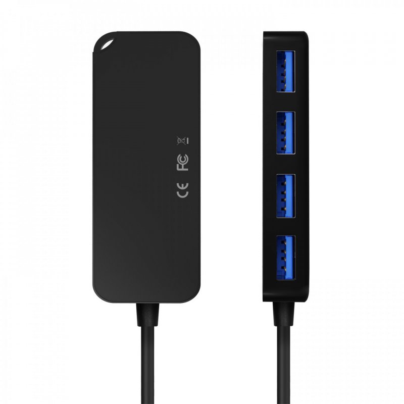 HUB AISENS USB 3.0 TIPO A/M-4XTIPO A/H NEGRO 60CM