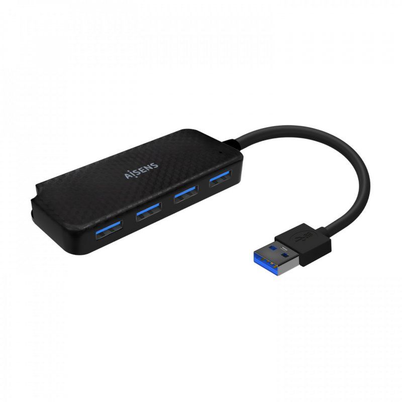 HUB AISENS USB 3.0 TIPO A/M-4XTIPO A/H NEGRO 15CM
