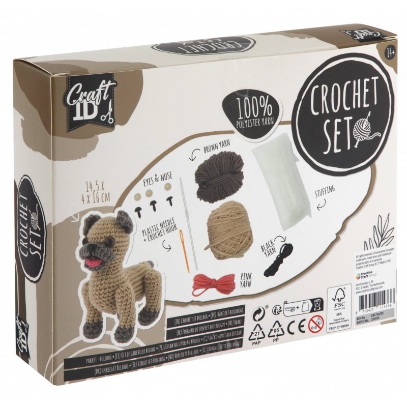 Craft ID - Crochet kit - Bulldog (CR1714)