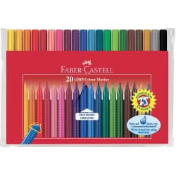 Faber-Castell - Fibre-tip pens Grip Colour Marker set (20 pcs) (155320)