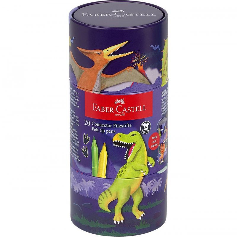 Faber-Castell - Felt-tip pen Connector dinosaur (155546)