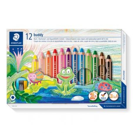 Staedtler Noris buddy 140 Noir, Bleu, Marron, Vert, Magenta, Orange, Rouge, Violet, Jaune 12 pièce(s)
