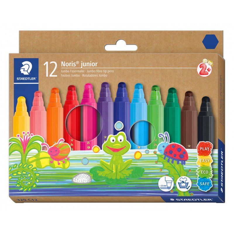 Staedtler - Noris Junior Marker, 12 pcs ( 2 years) (329 C12)