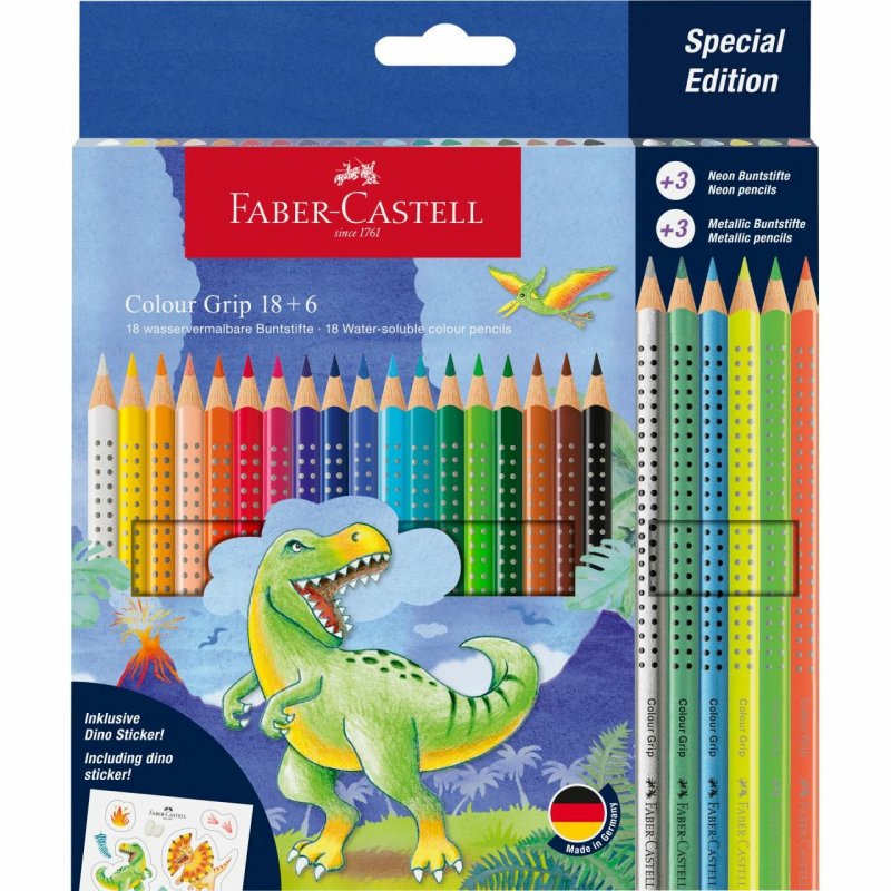 Faber-Castell - CP Colour Grip dinosaurus 18 6 (201546)