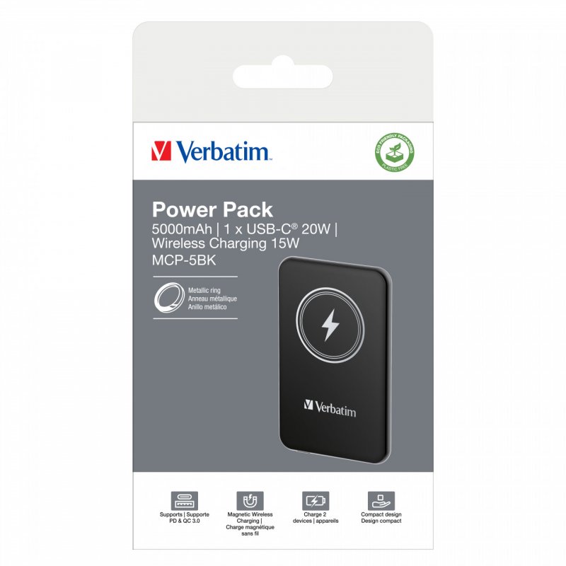 VERBATIM POWER BANK 5000 NOIR