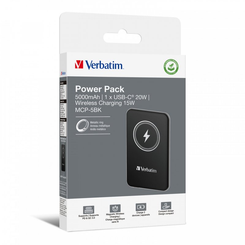 VERBATIM POWER BANK 5000 NOIR
