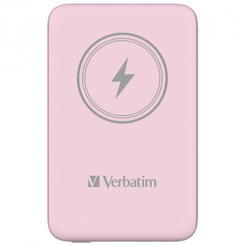 Verbatim Charge 'n' Go Magnetic Wireless Power Bank 10000mAh Pink