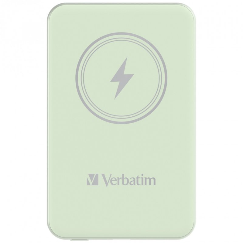 Verbatim Charge 'n' Go Magnetic Wireless Power Bank 5000mAh Green