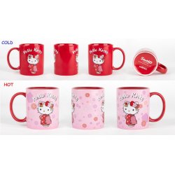 HELLO KITTY - Rouge Kimono - Mug Thermoréactif 320ml