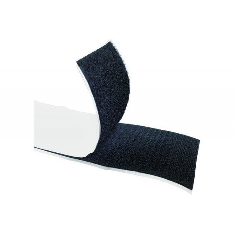 HOOK & LOOP ADHESIVE GRIPPING TIE 20 MM BLACK- 10M