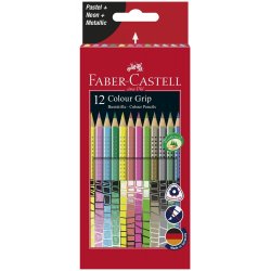 Faber-Castell - 12 Colour Pencil Colour Grip Special Pastel-Neon Box (201569)
