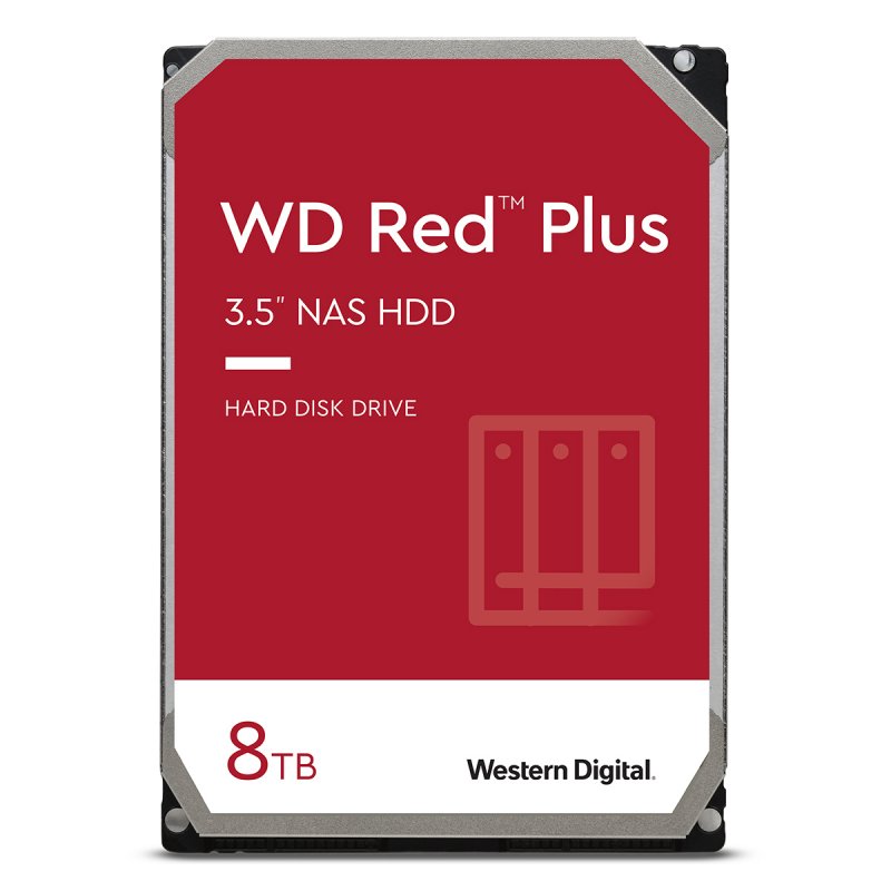 8TB RED PLUS 256MB CMR 3.5IN SATA 6GB/S 5640RPM