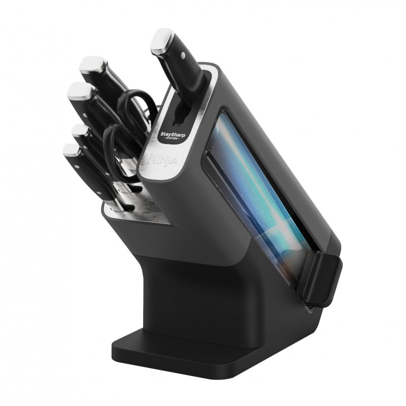 Ninja Foodi StaySharp Slot knife block Stainless steel Black Silver