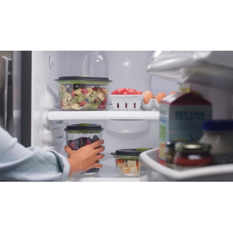 FoodSaver FFC022X boîte hermétique alimentaire Ovale 1,2 L Noir, Transparent 1 pièce(s)