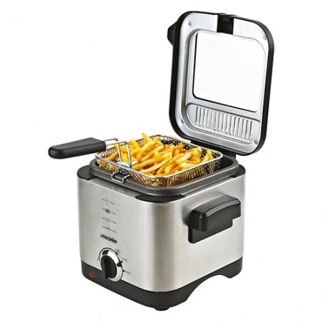 Mesko Home MS 4910 friteuse Unique 1,5 L Autonome 900 W Noir, Acier satin