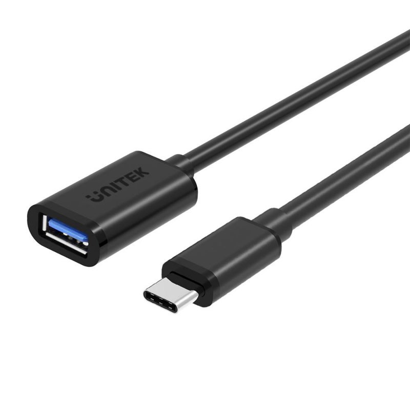 UNITEK Y-C476BK câble USB 0,2 m USB 3.2 Gen 1 (3.1 Gen 1) USB C USB A Noir