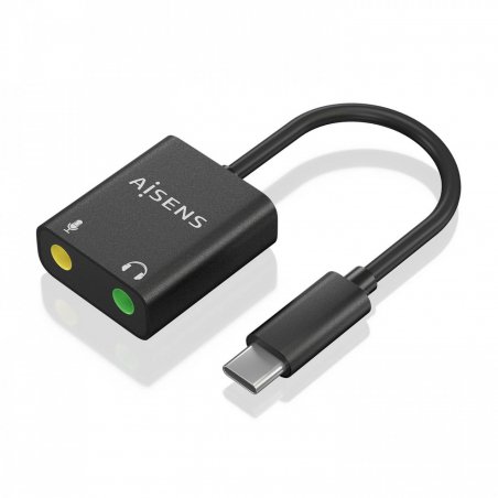 AISENS A109-0767 changeur de genre de câble USB-C 2x 3.5 mm Noir