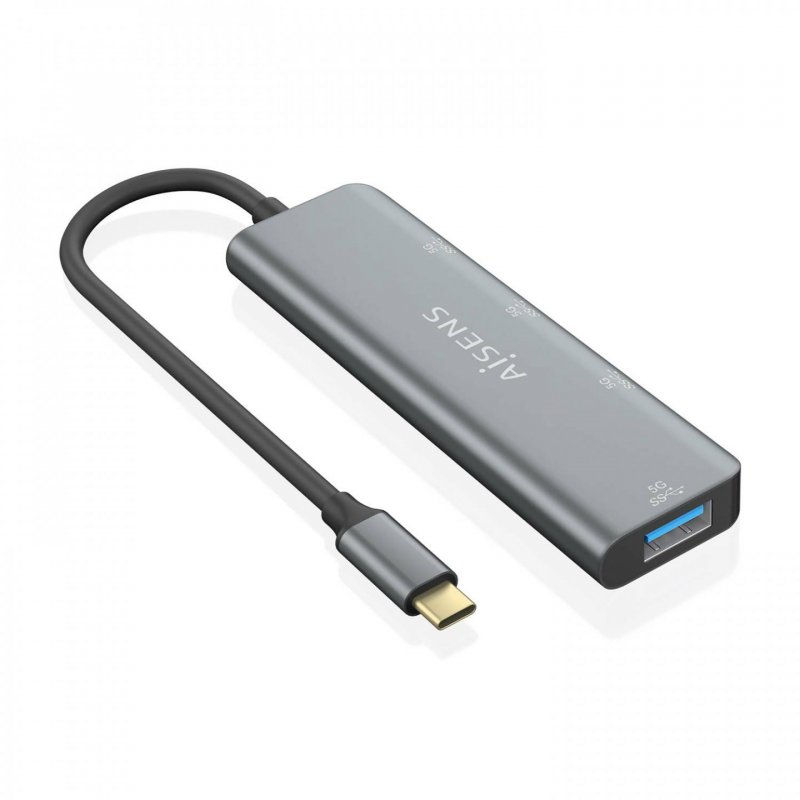 AISENS A109-0762 interface hub USB 3.2 Gen 1 (3.1 Gen 1) Type-C 5000 Mbit/s Grey