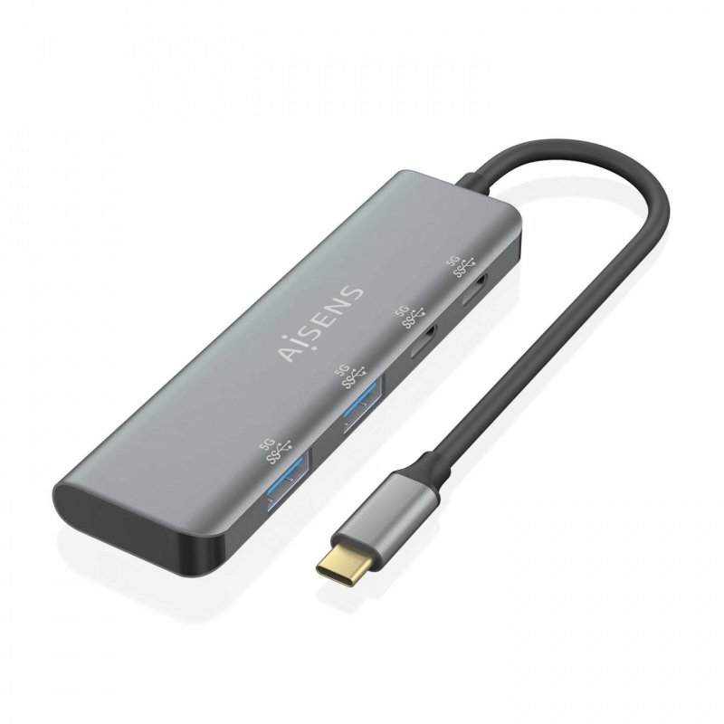 AISENS A109-0763 hub & concentrateur USB 3.2 Gen 1 (3.1 Gen 1) Type-C 5000 Mbit/s Gris
