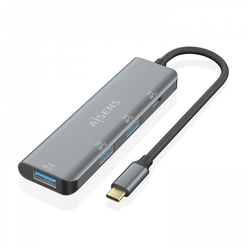 HUB AISENS USB 3.2 GEN2 10G USB-C USB-C/M-1XUSB-C/H-3XUSB-A/H 15CM