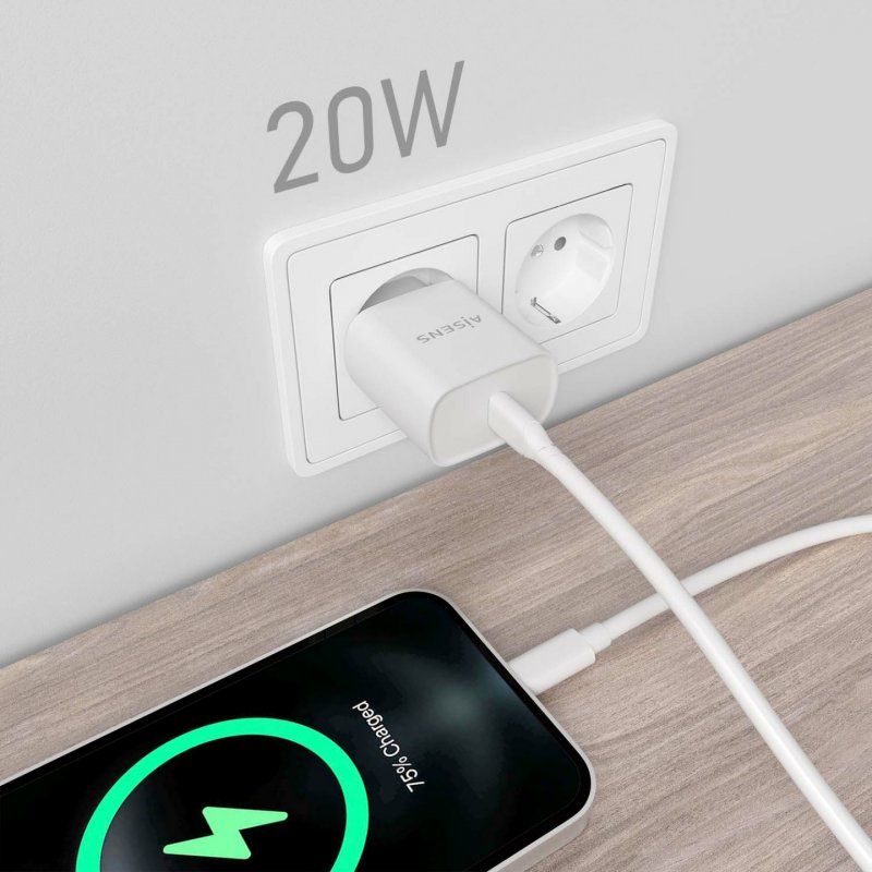 AISENS A110-0752 mobile device charger Universal White AC Fast charging Indoor