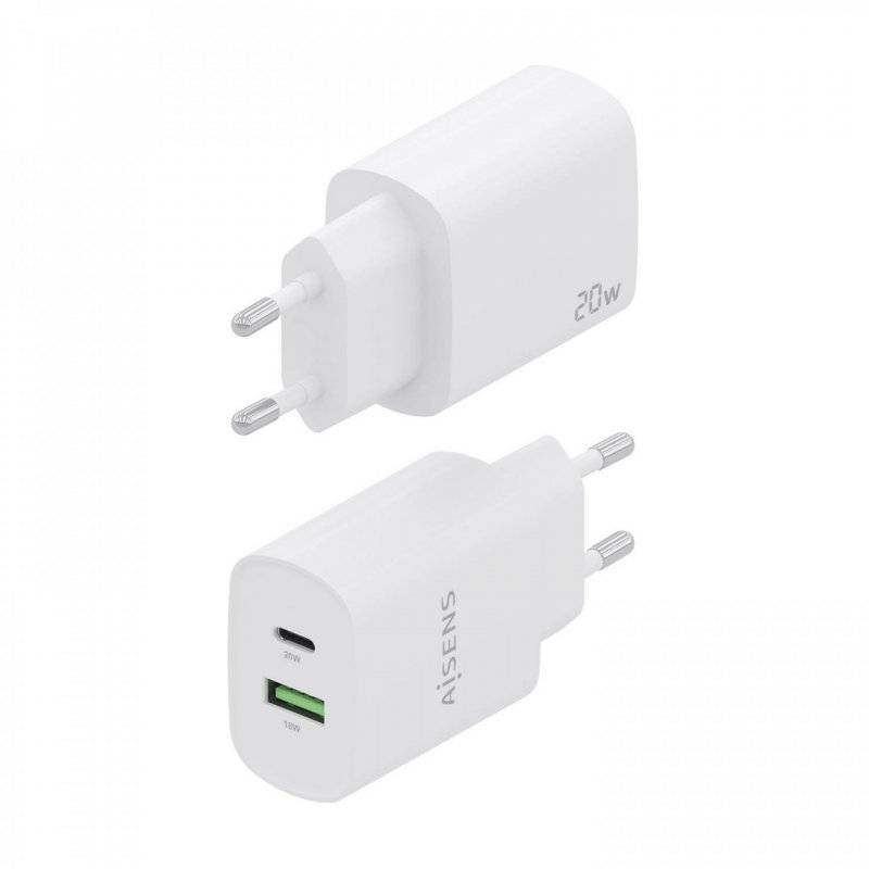 AISENS A110-0754 chargeur d'appareils mobiles Universel Blanc Secteur Charge rapide Intérieure