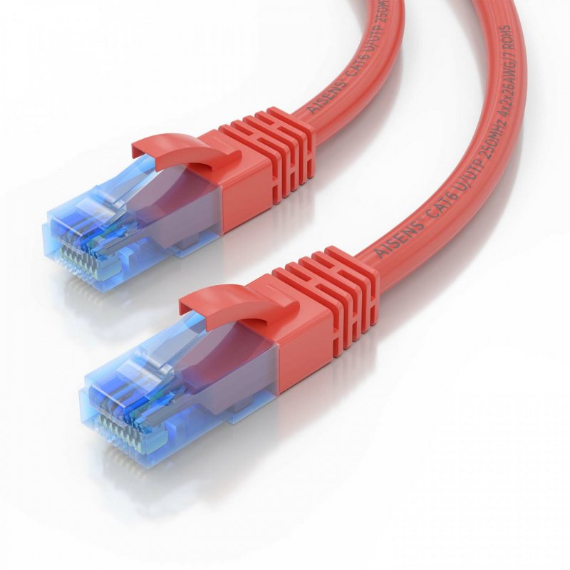 CABLE RED AISENS LATIGUILLO RJ45 CAT.6 UTP AWG26 CCA ROJO 3.0M