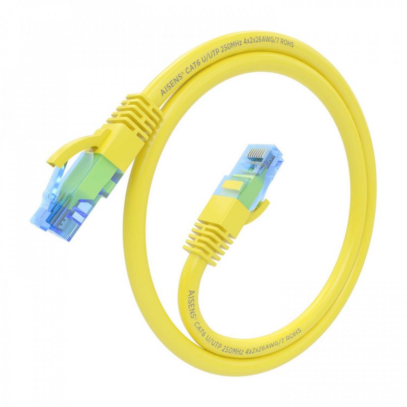 AISENS A135-0829 câble de réseau Jaune 0,25 m Cat6 U/UTP (UTP)