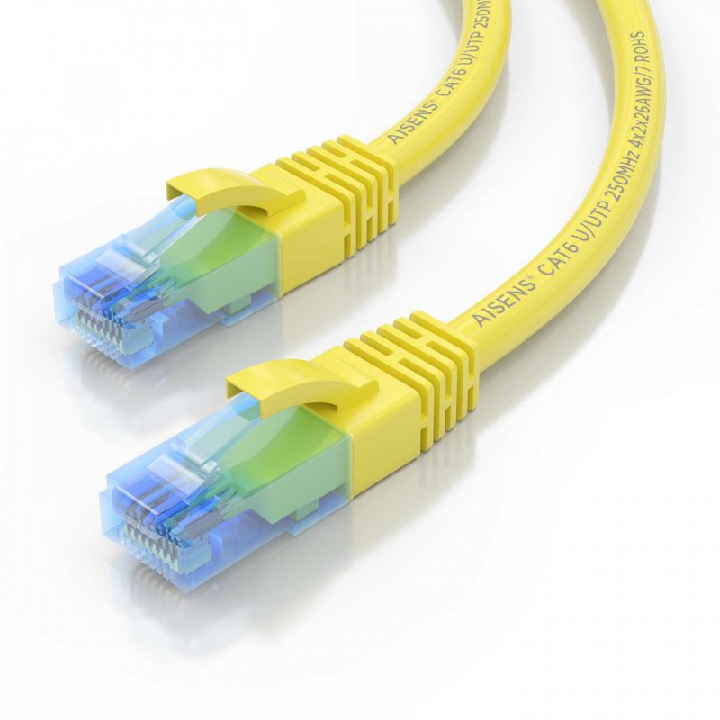 AISENS A135-0830 câble de réseau Jaune 0,3 m Cat6 U/UTP (UTP)