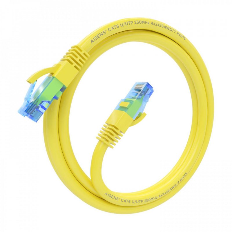 AISENS A135-0834 câble de réseau Jaune 1,5 m Cat6 U/UTP (UTP)