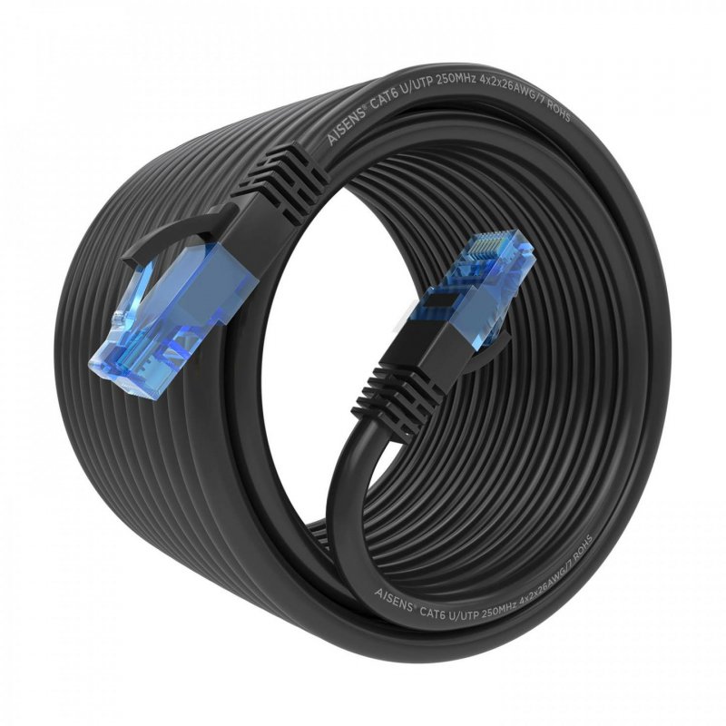 AISENS A135-0849 câble de réseau Noir 7,5 m Cat6 U/UTP (UTP)