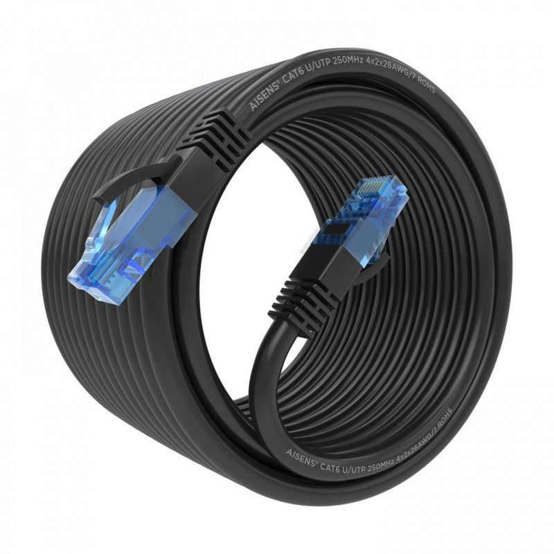 AISENS A135-0850 câble de réseau Noir 10 m Cat6 U/UTP (UTP)