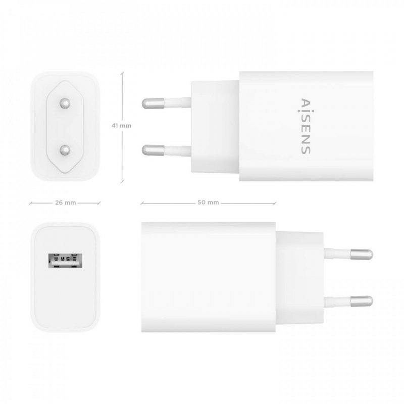 AISENS A110-0853 chargeur d'appareils mobiles Universel Blanc Secteur Intérieure