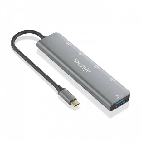AISENS A109-0857 interface hub USB 3.2 Gen 1 (3.1 Gen 1) Type-C 5 Mbit/s Grey