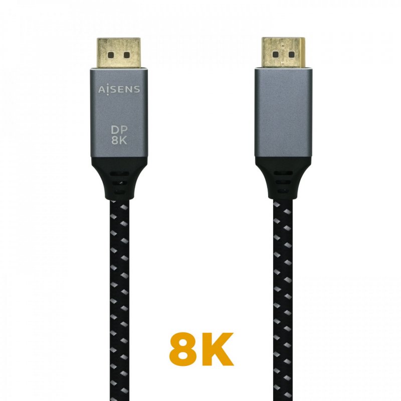 AISENS A149-0437 DisplayPort cable 2 m Black, Grey