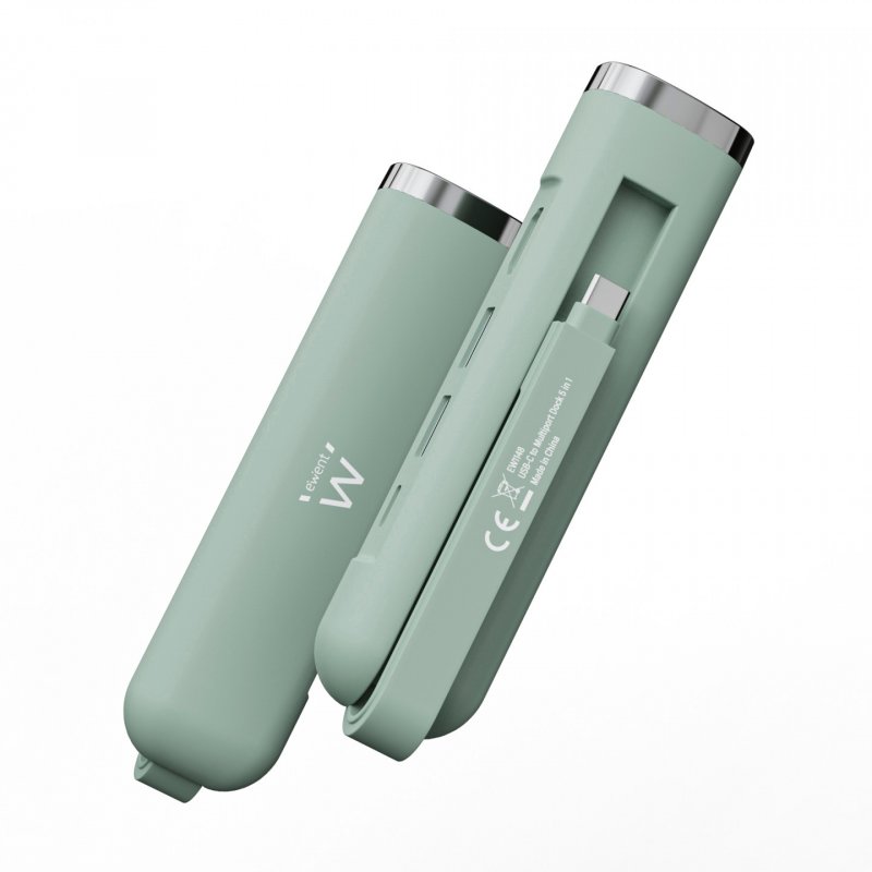 HUB EWENT USB-C Y USB-A MULTIPORT DOCK 5-1 HDMI VERDE