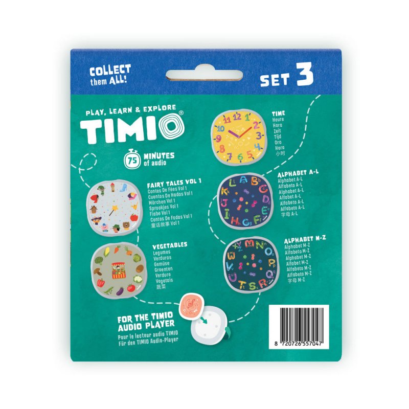 Timio - Disc Set 3 - Fairy Tales, Time, Vegetables, Alphabet A-L and Alphabet M-Z - (TM-TMD-03E)