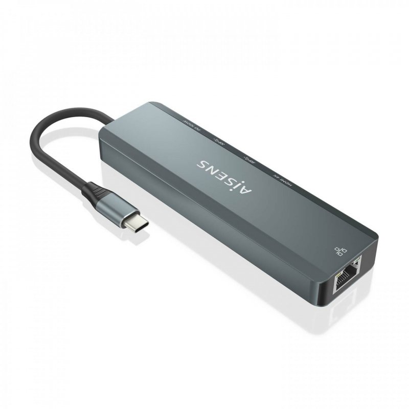 USB-C DOCK AISENS 5 EN 1 USB-C A 1XHDMI 1XRJ45 2XUSB 1XPD 15CM
