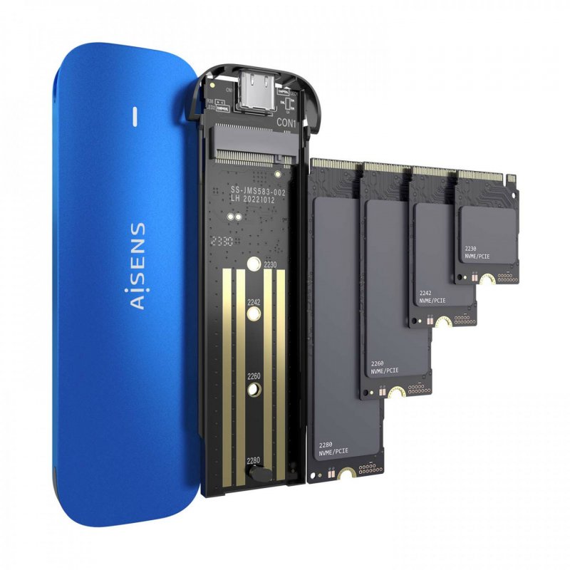 AISENS ASM2-026BLU storage drive enclosure SSD enclosure Blue M.2