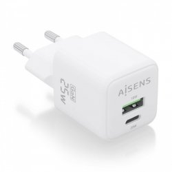 AISENS ASCH-25W2P014-W mobile device charger Universal White AC Fast charging Indoor