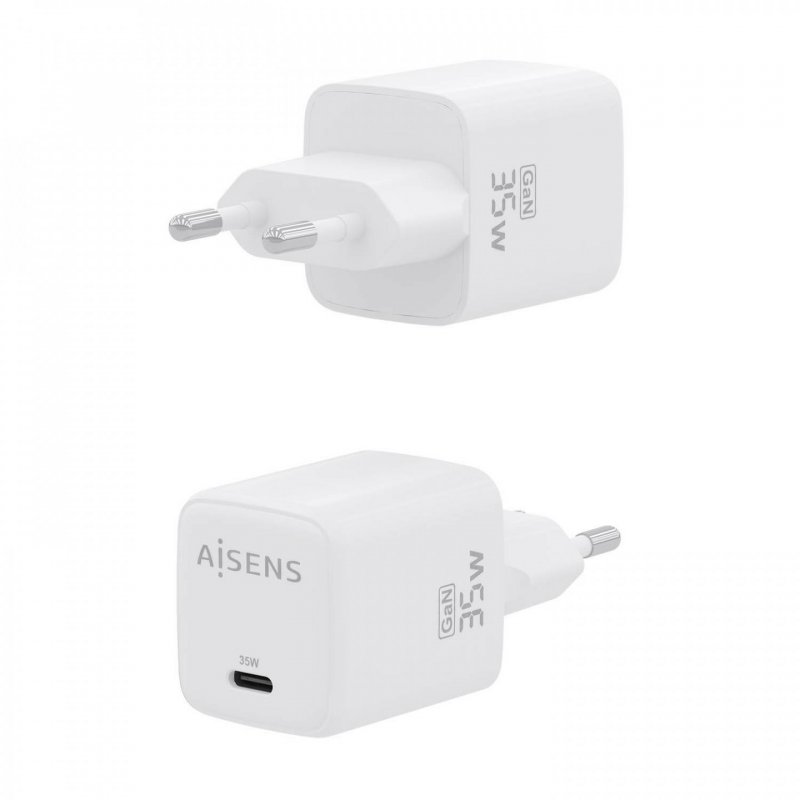 AISENS ASCH-35W1P016-W mobile device charger Universal White AC Fast charging Indoor