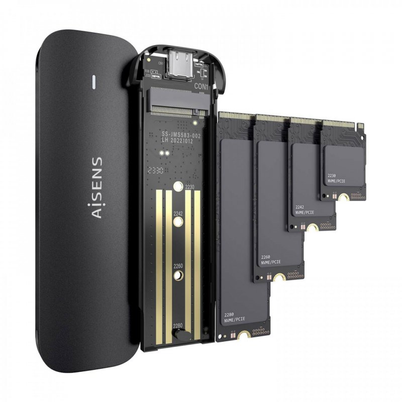 AISENS ASM2-024B Boîtier de disques de stockage Enceinte ssd Noir M.2