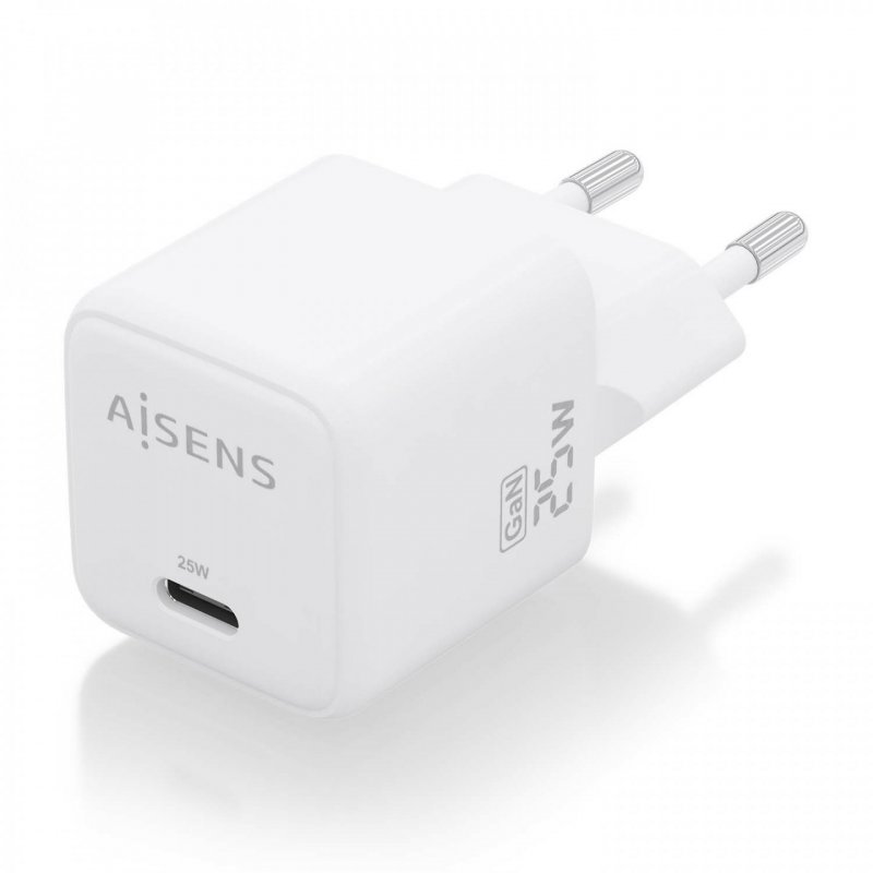 AISENS ASCH-25W1P012-W mobile device charger Universal White AC Fast charging Indoor