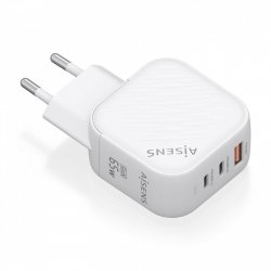 AISENS ASCH-65W3P026-W mobile device charger Universal White AC Fast charging Indoor