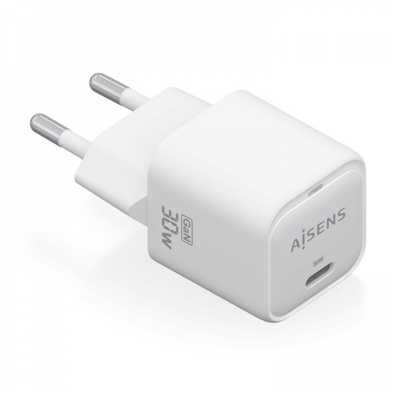 AISENS ASCH-30W1P018-W chargeur d'appareils mobiles Universel Blanc Secteur Charge rapide Intérieure