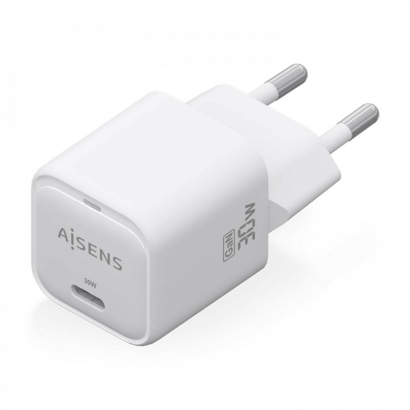AISENS ASCH-30W1P018-W chargeur d'appareils mobiles Universel Blanc Secteur Charge rapide Intérieure