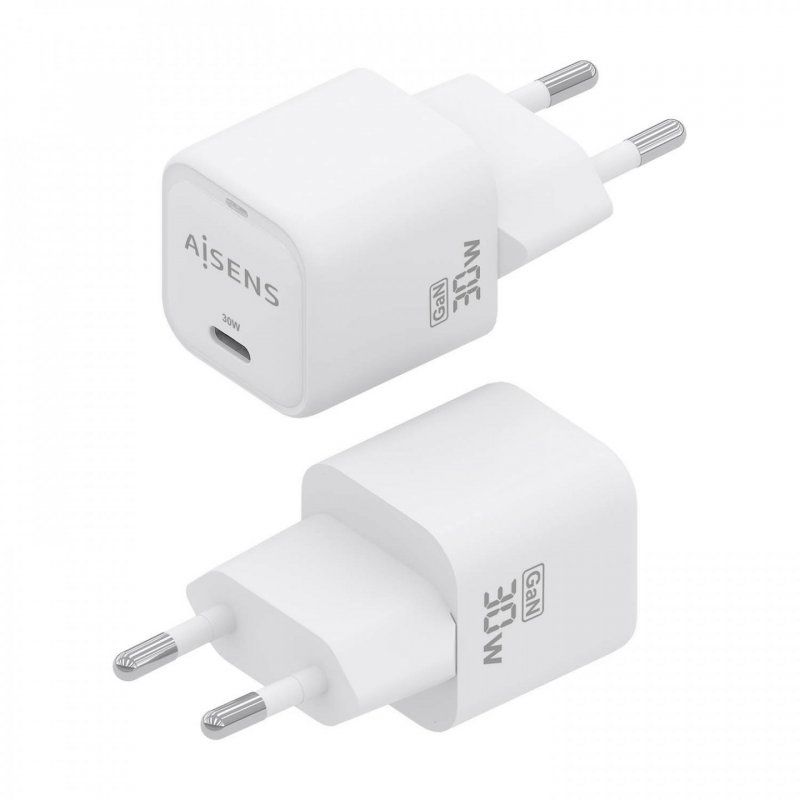 AISENS ASCH-30W1P018-W mobile device charger Universal White AC Fast charging Indoor